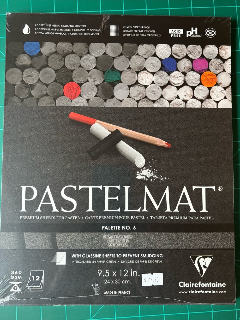PastelMat 9.5 x 12โ Pastel Paper Pad - Anthracite. Brand New wrapped in cello.